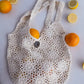 Sac cabas en crochet beige