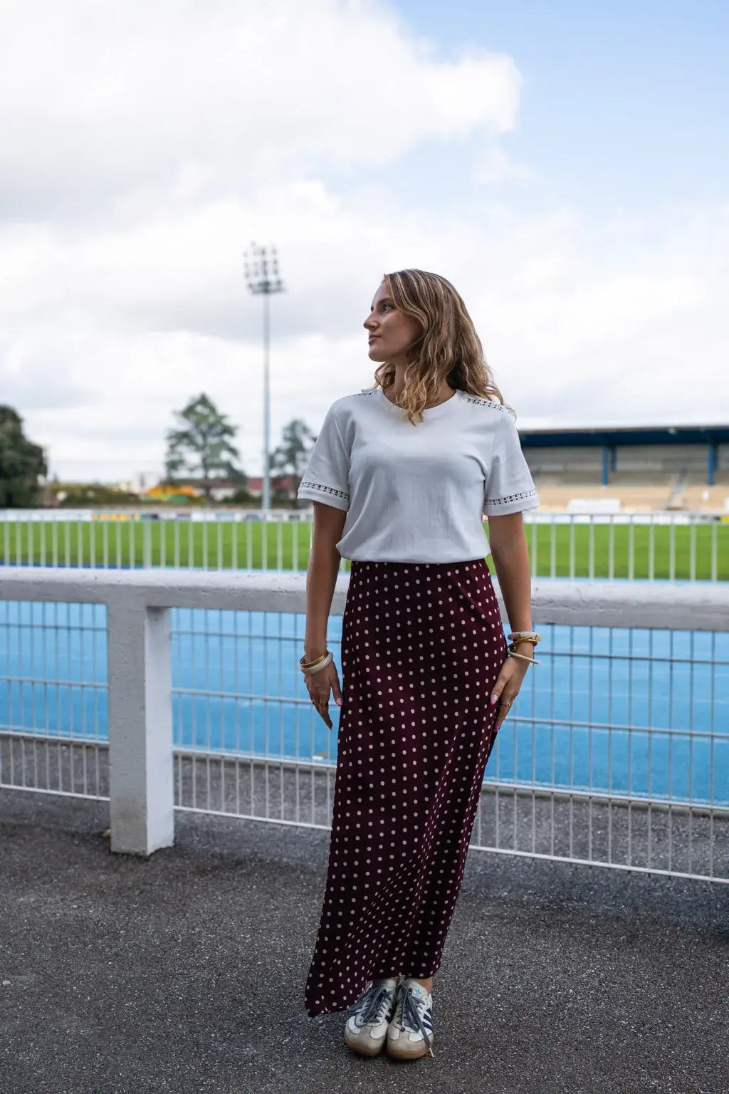 Jupe Léana bordeaux