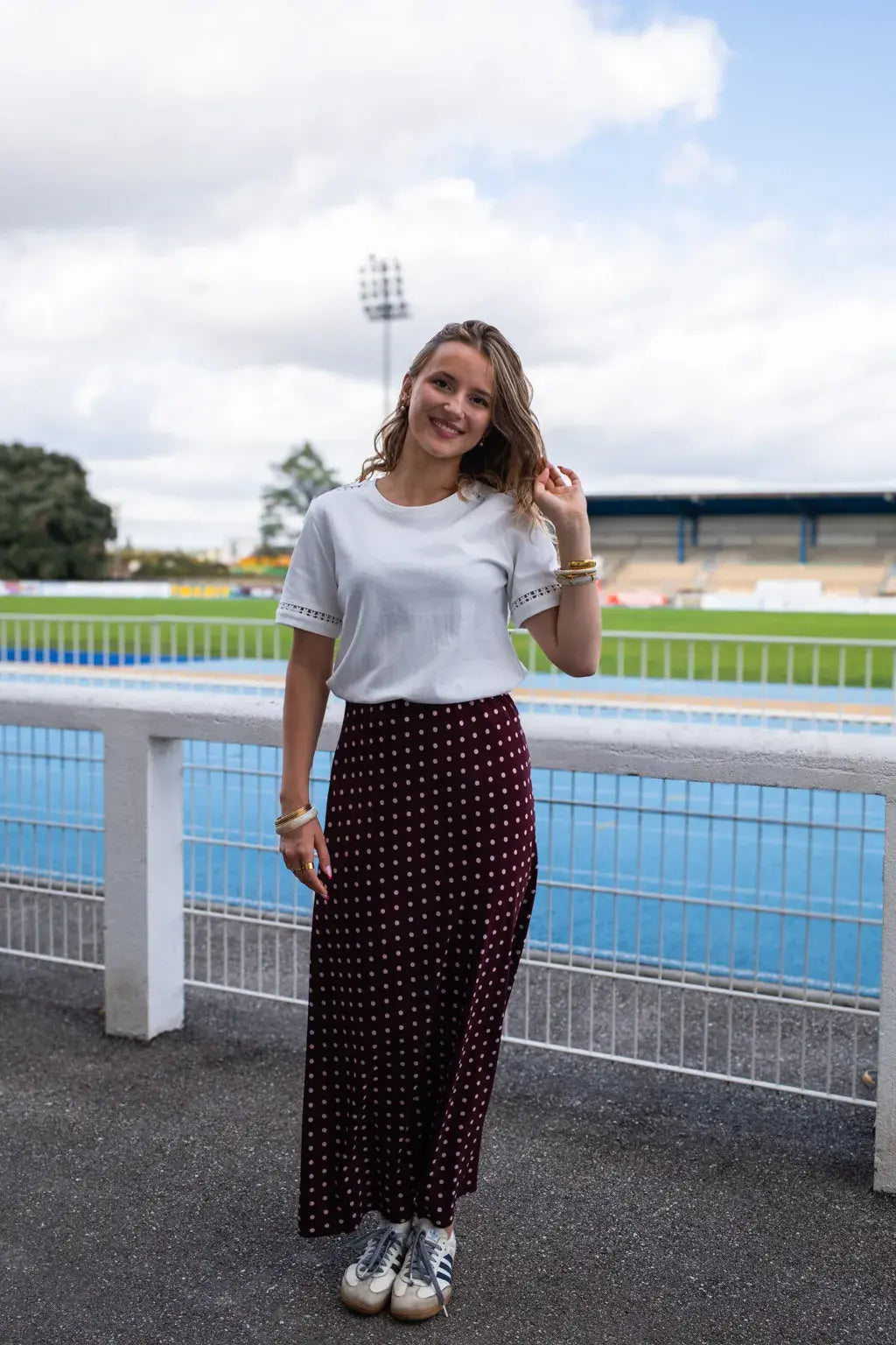 Jupe Léana bordeaux