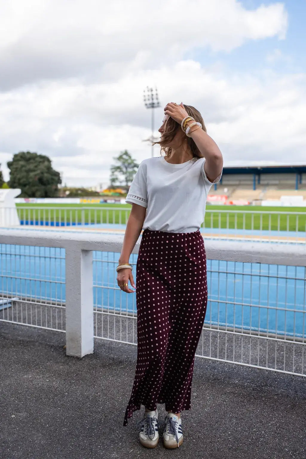 Jupe Léana bordeaux