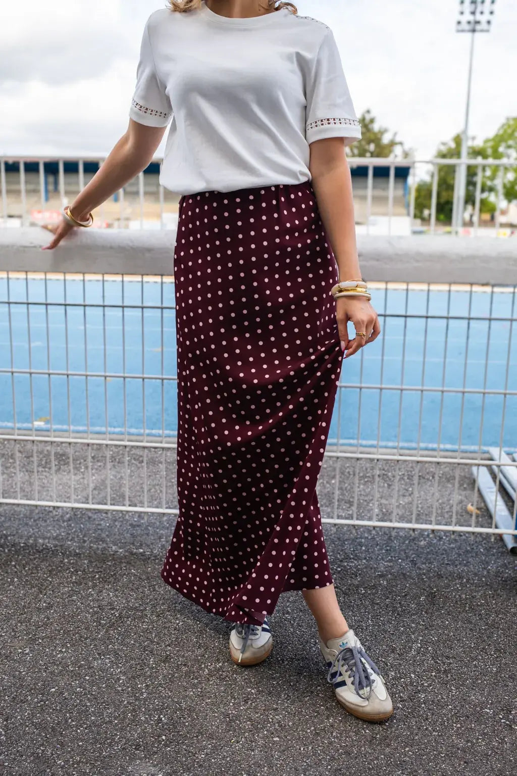 Jupe Léana bordeaux