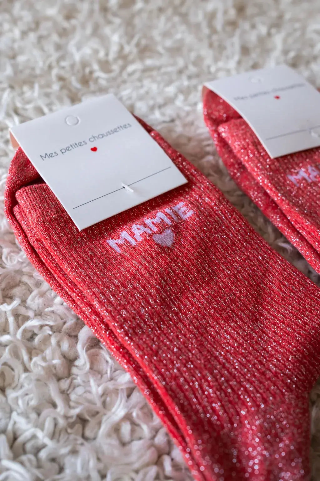 Chaussettes Mamie rose