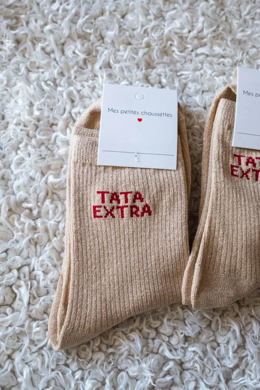 Chaussettes Tata extra beige