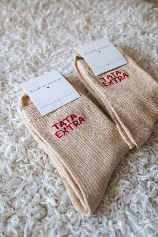 Chaussettes Tata extra beige