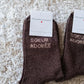 Chaussettes Sœur adorée marron