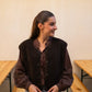 Gilet moumoute Elise chocolat