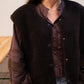 Gilet moumoute Elise chocolat