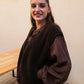 Gilet moumoute Elise chocolat