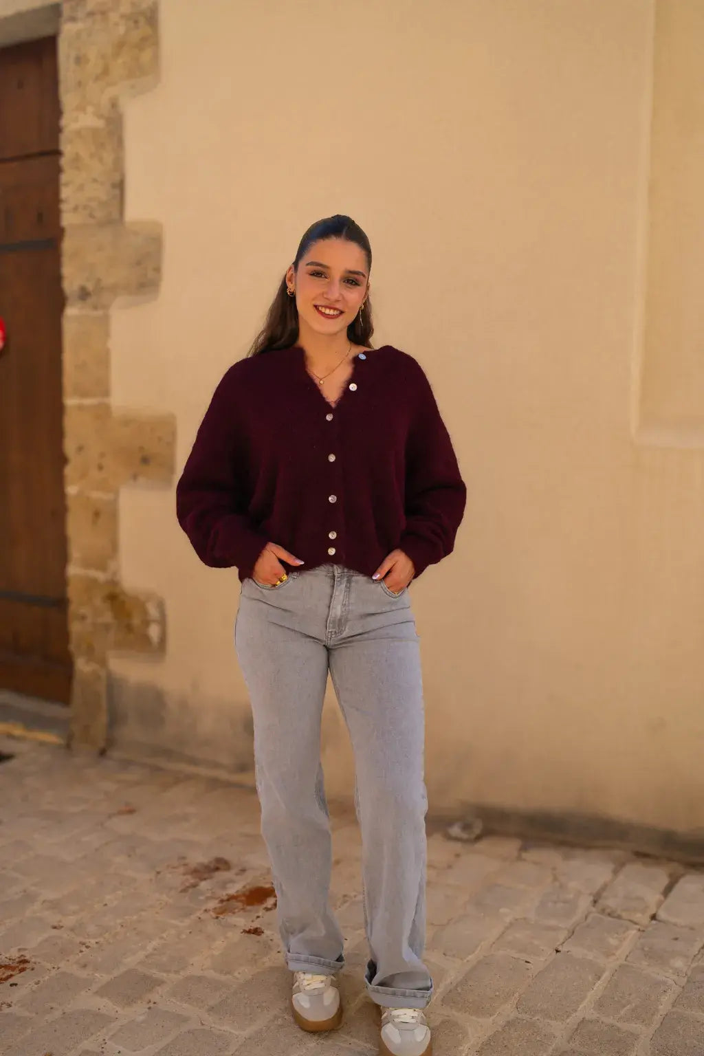 Gilet Pepa burgundy