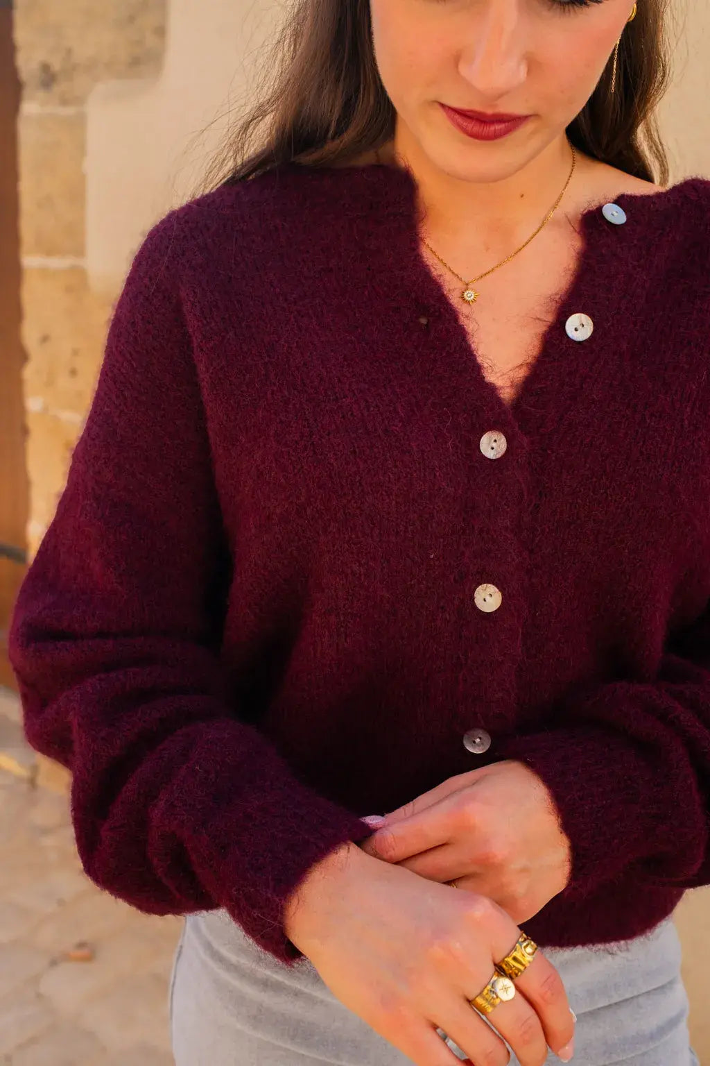 Gilet Pepa burgundy