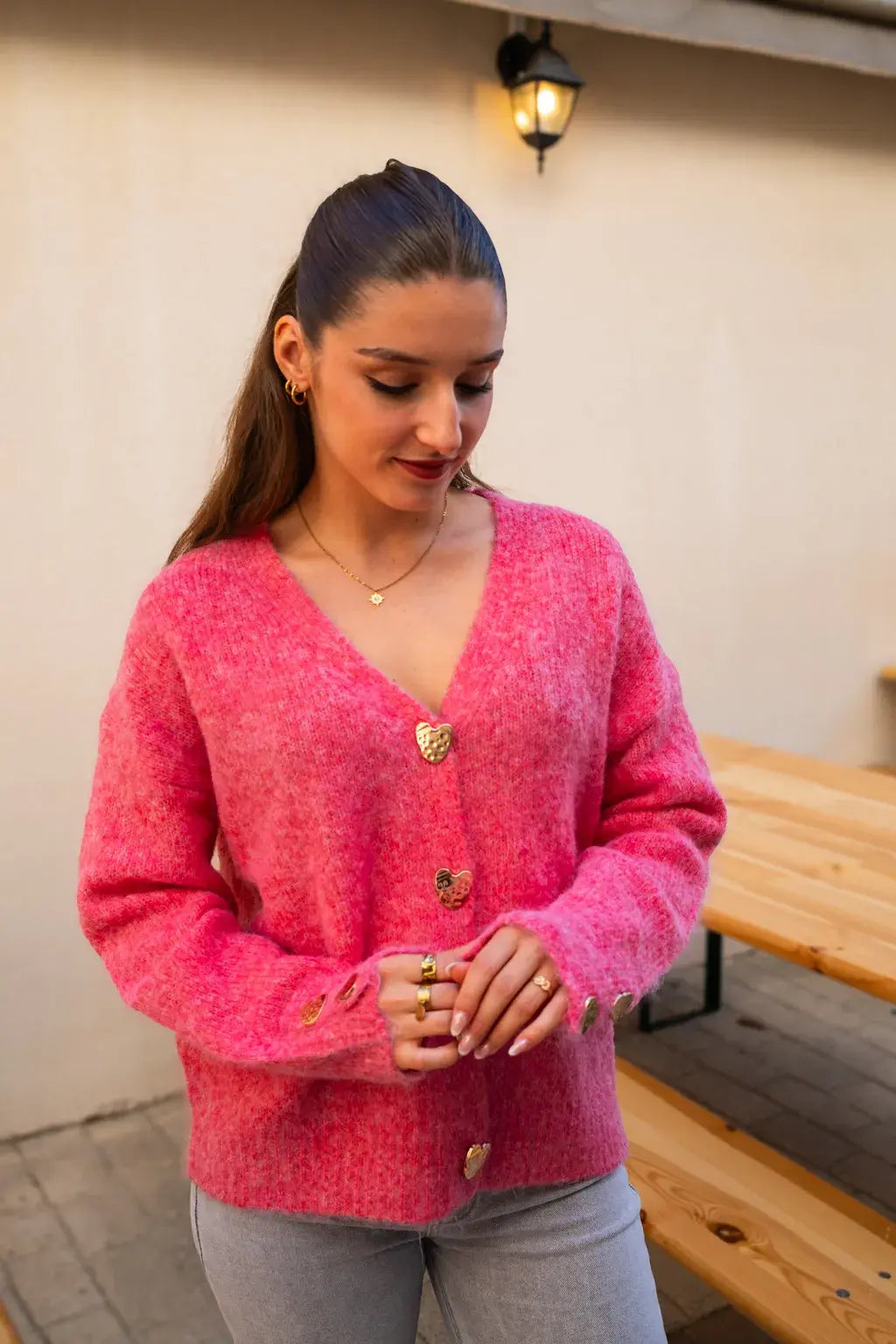 Gilet Maja rose