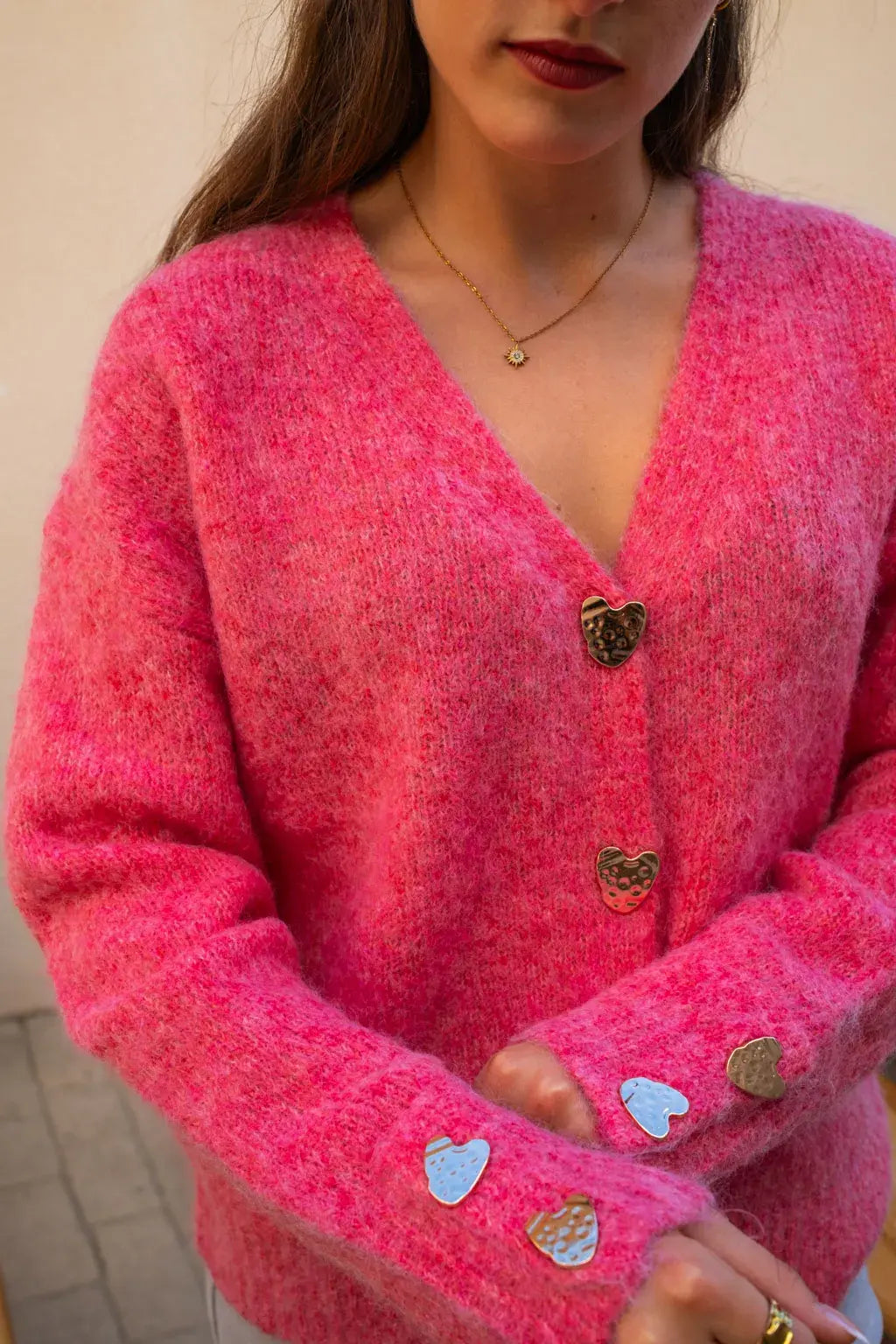 Gilet Maja rose
