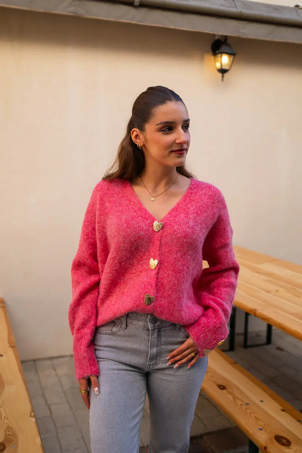 Gilet Maja rose