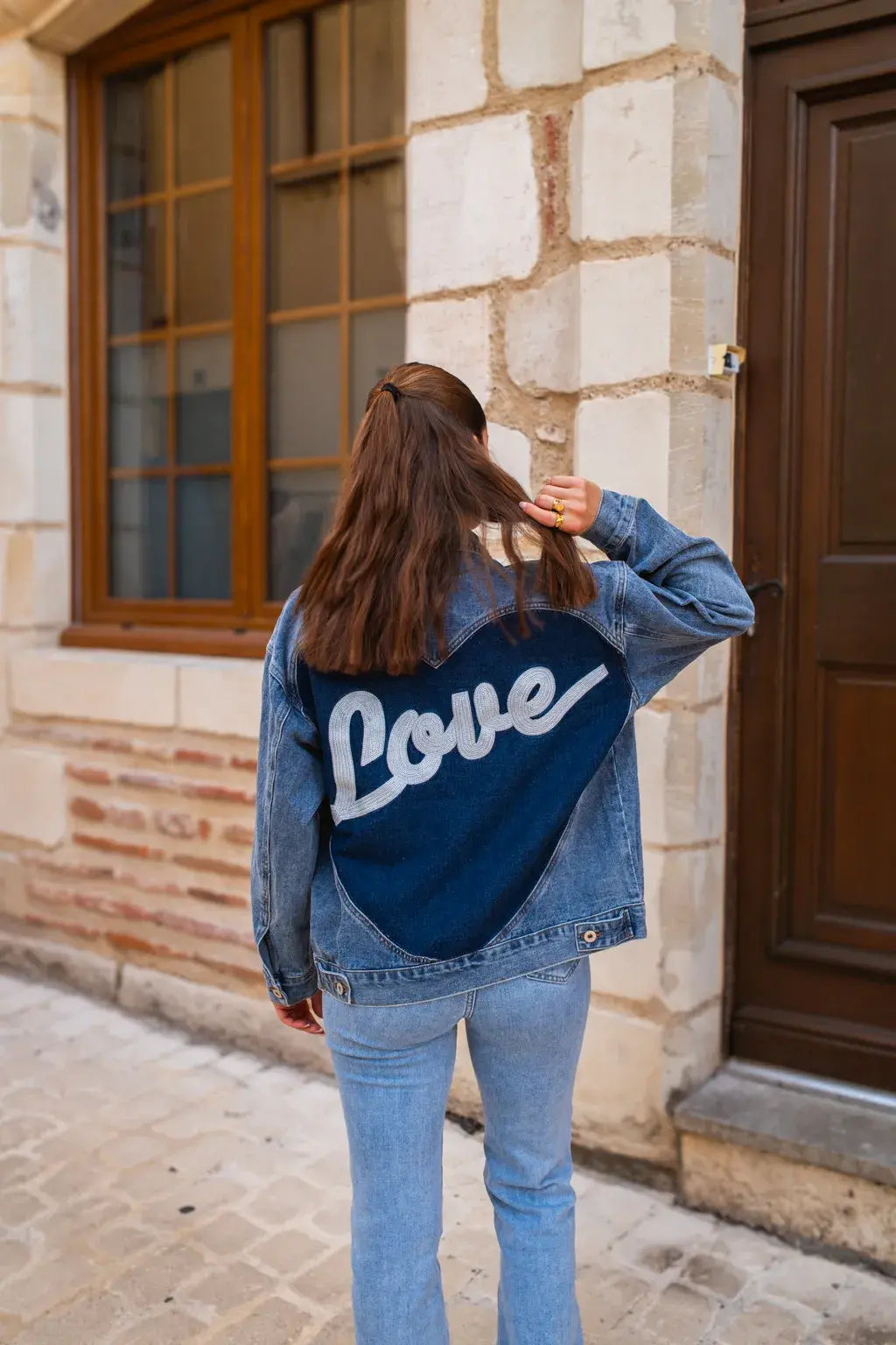 Veste en jean Love
