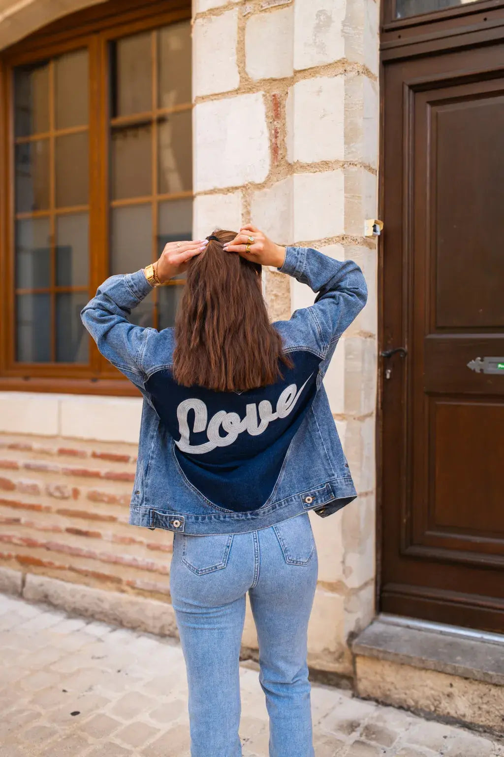 Veste en jean Love