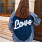 Veste en jean Love