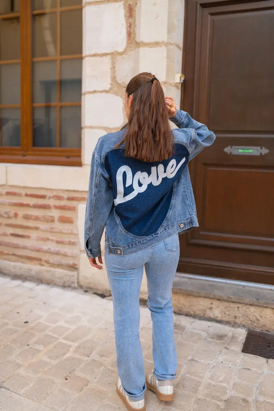 Veste en jean Love