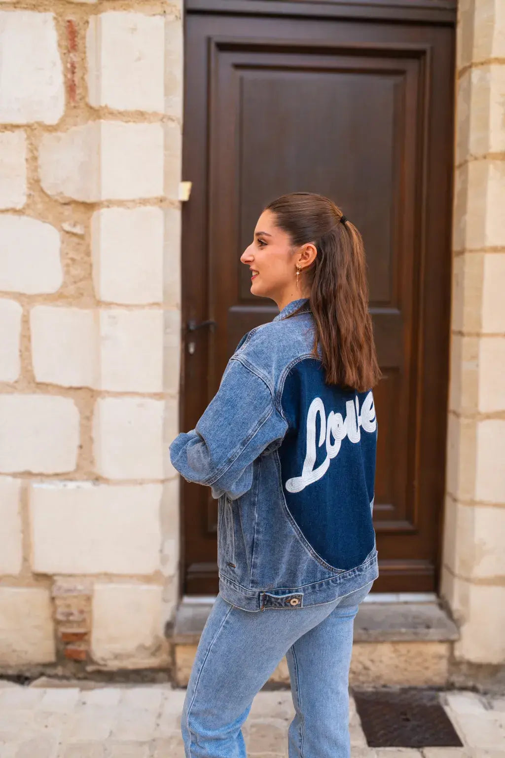 Veste en jean Love