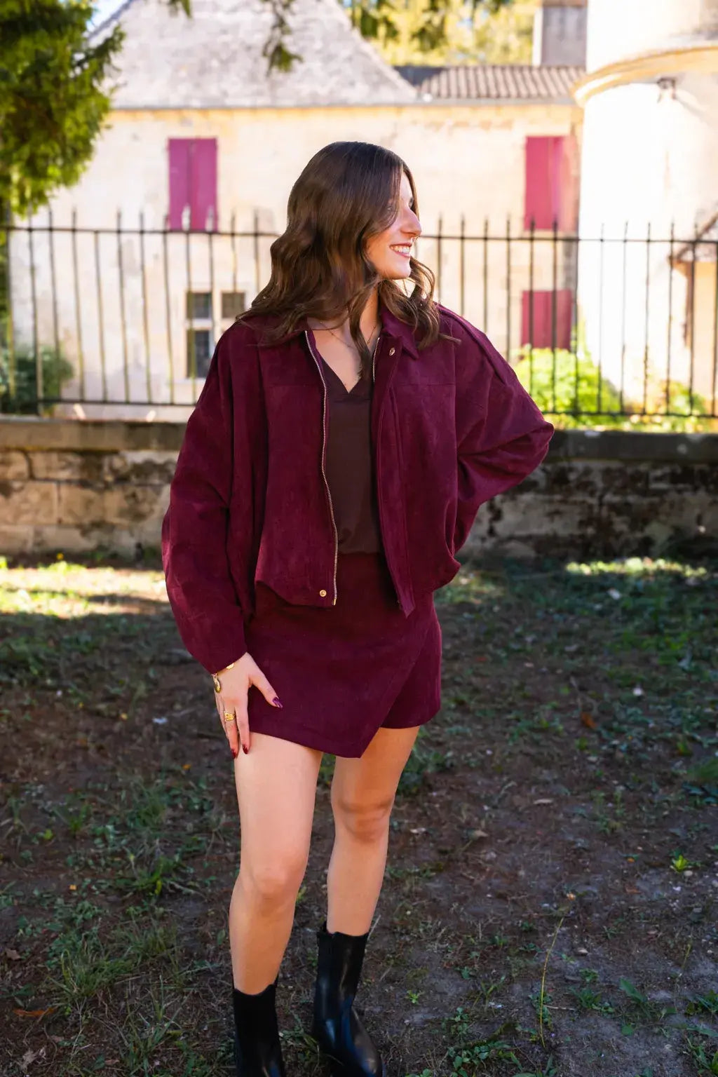 Veste Taoh bordeaux