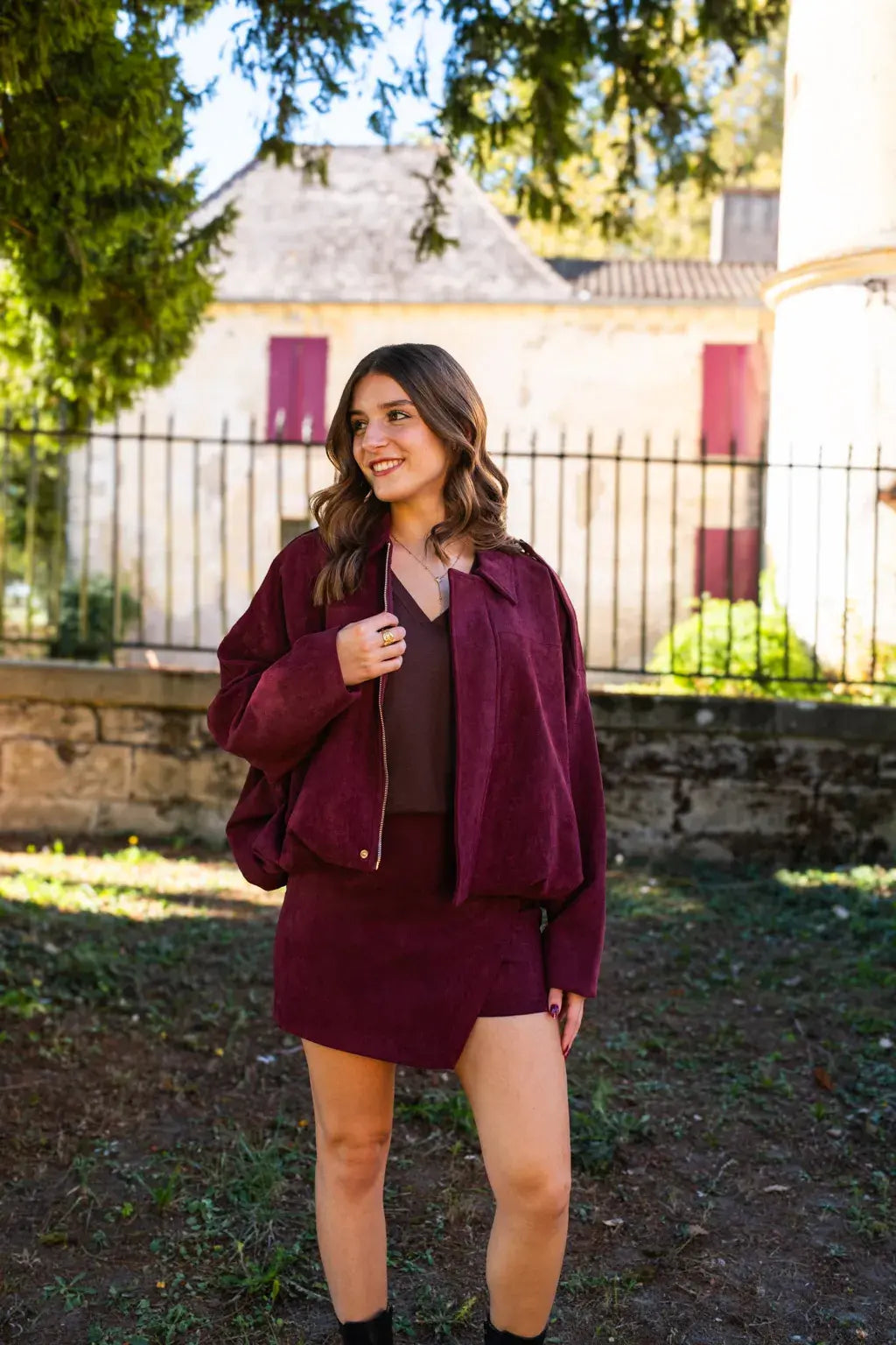 Veste Taoh bordeaux