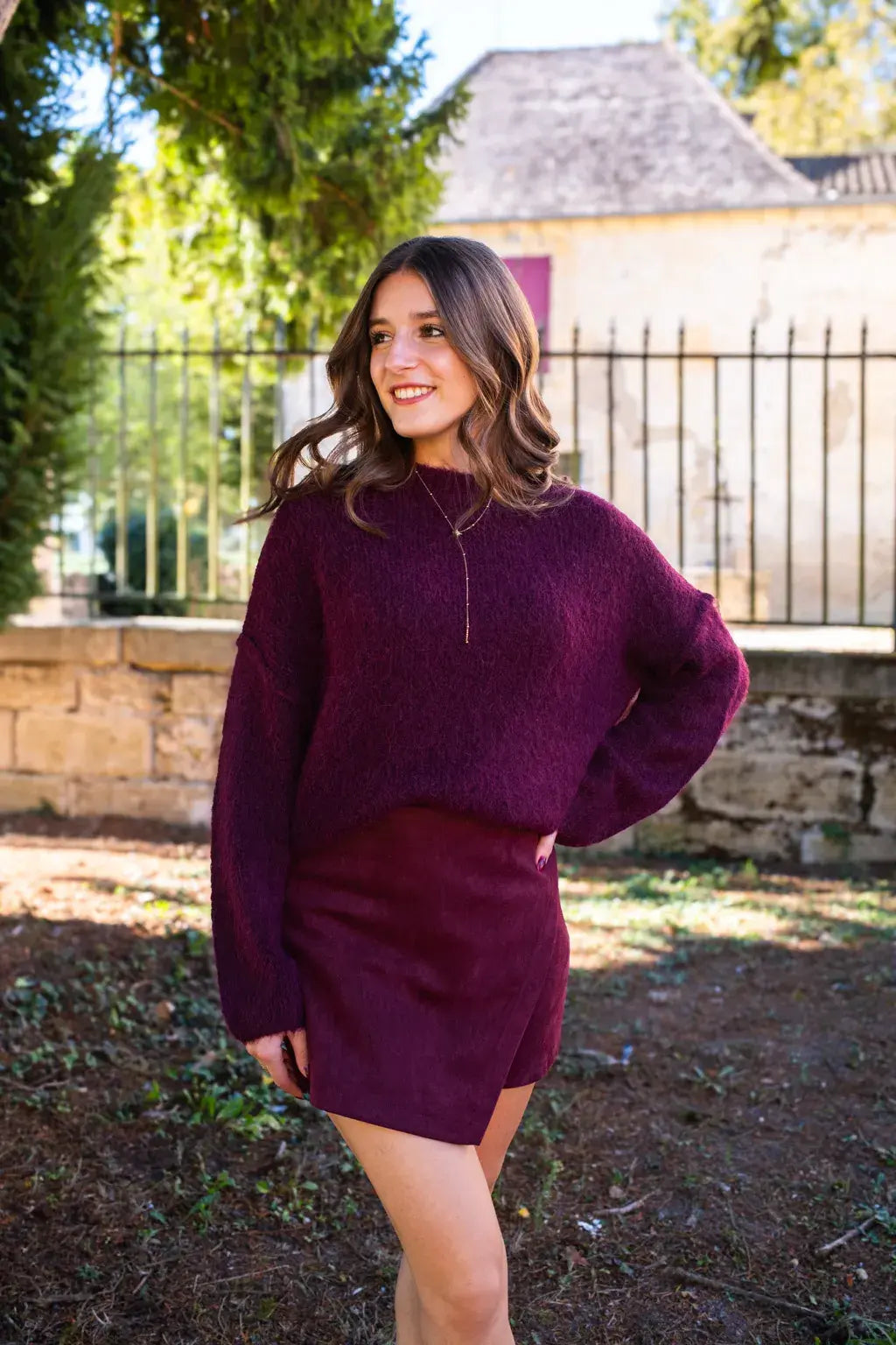 Pull Milene burgundy