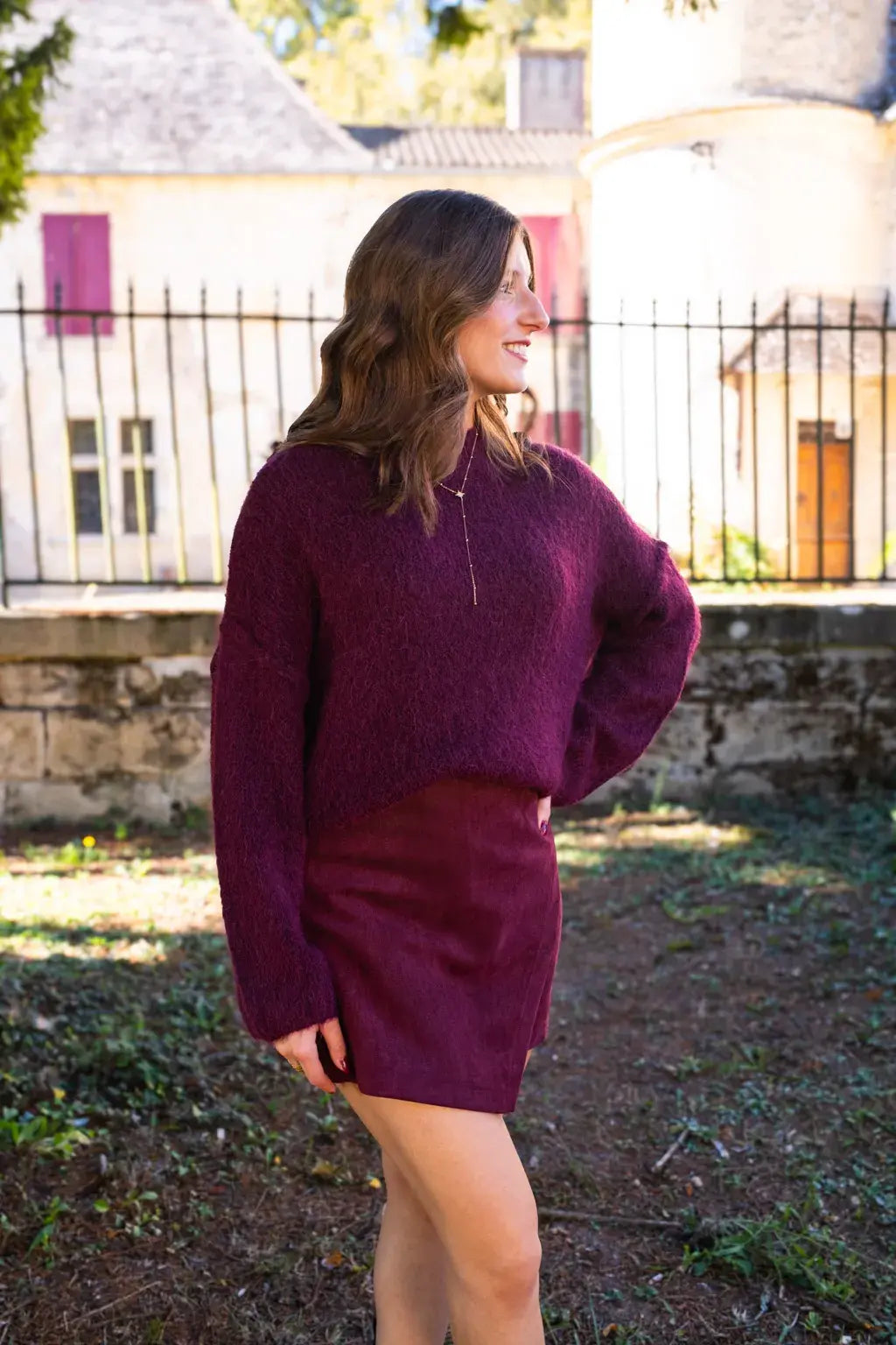 Pull Milene burgundy