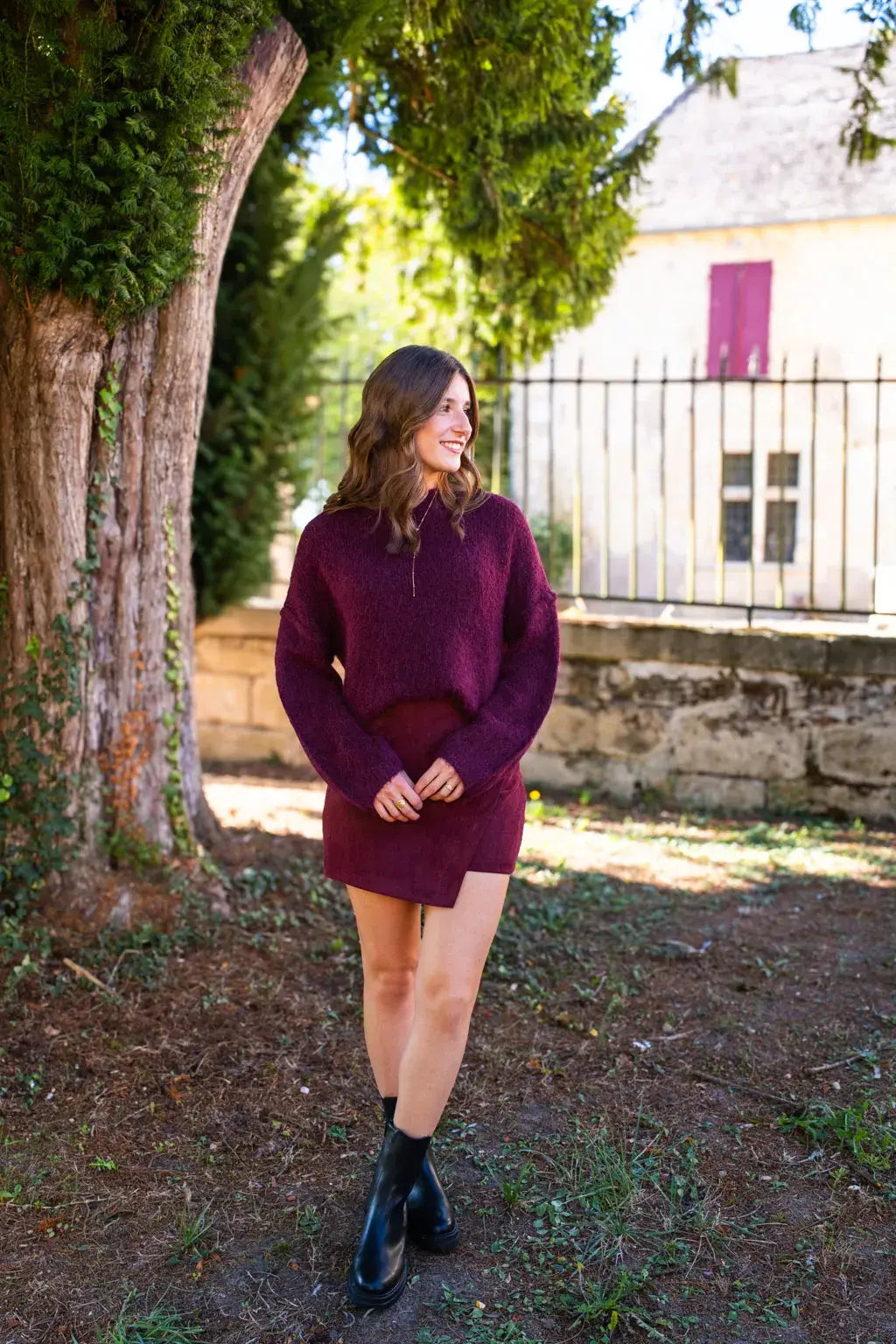 Pull Milene burgundy