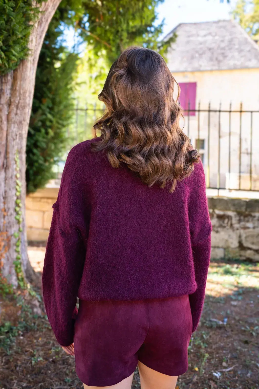 Pull Milene burgundy