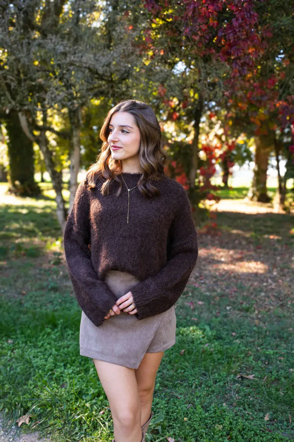 Jupe-short Diaz taupe