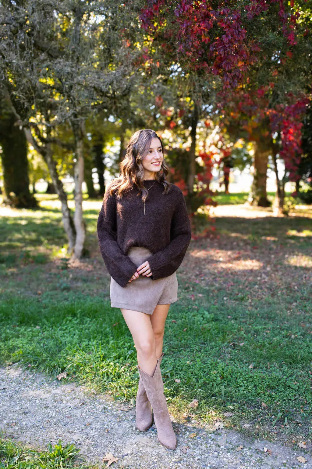 Jupe-short Diaz taupe