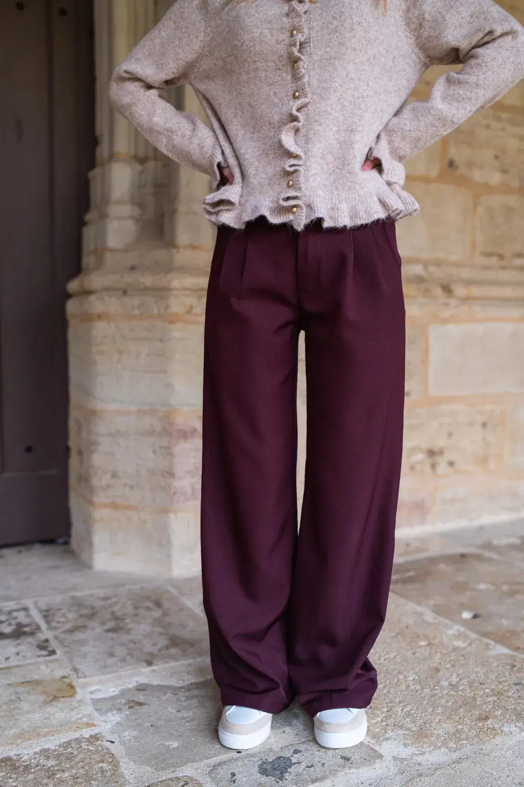 Pantalon Maria bordeaux
