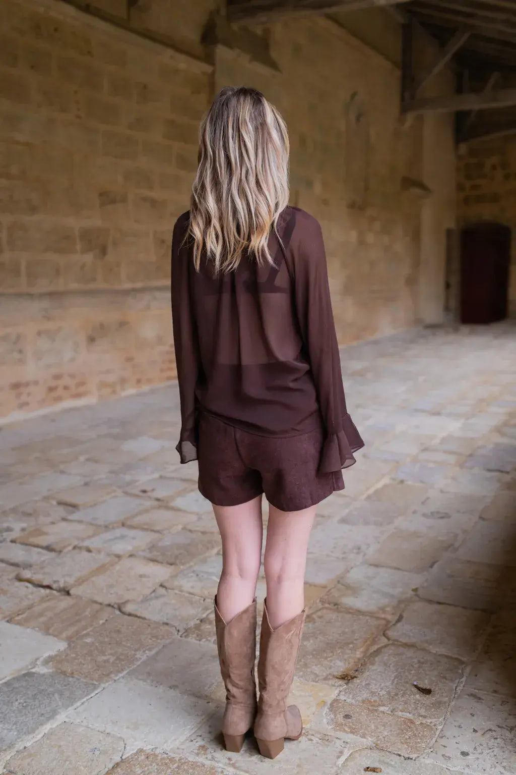 Jupe-short Diaz chocolat