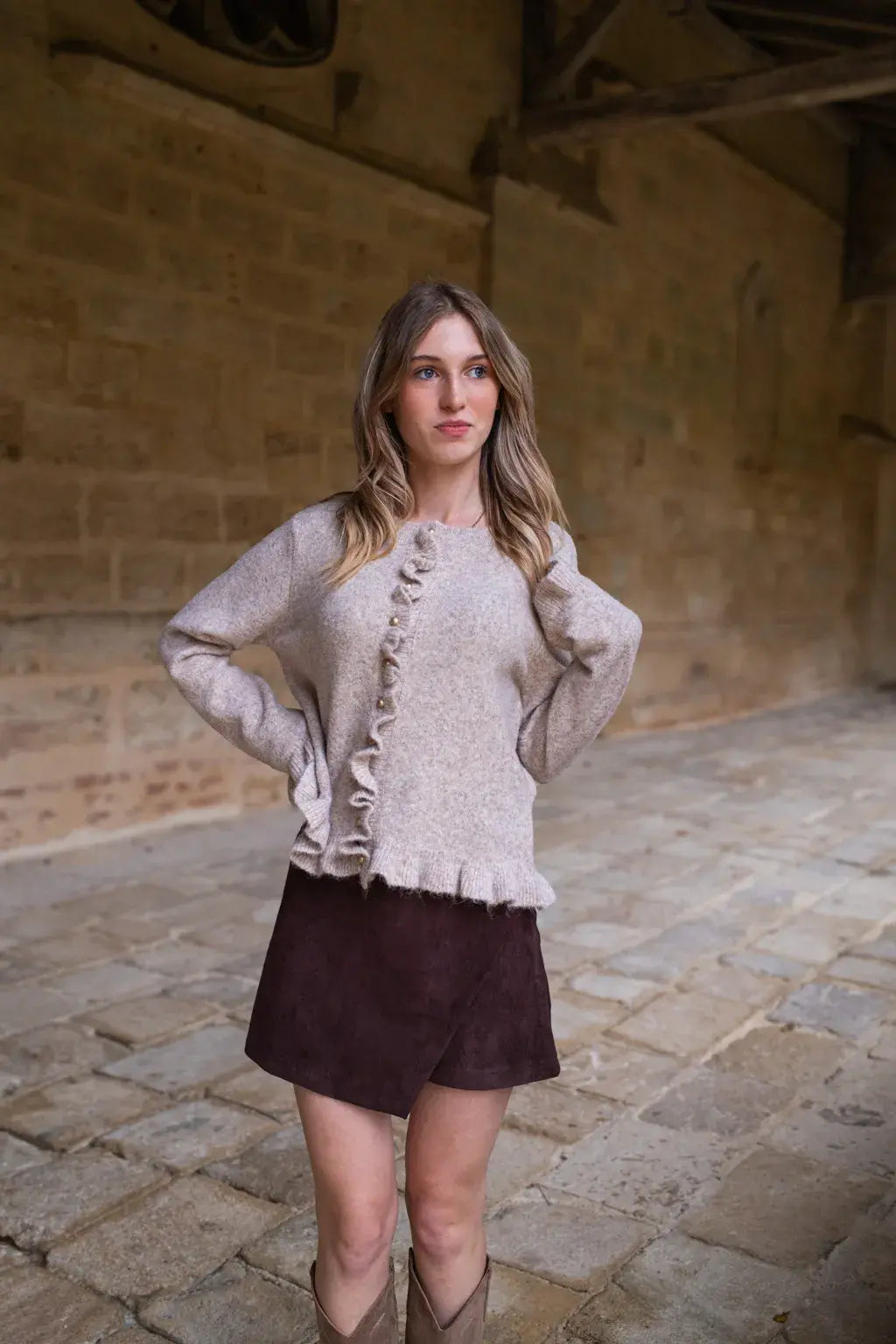 Jupe-short Diaz chocolat