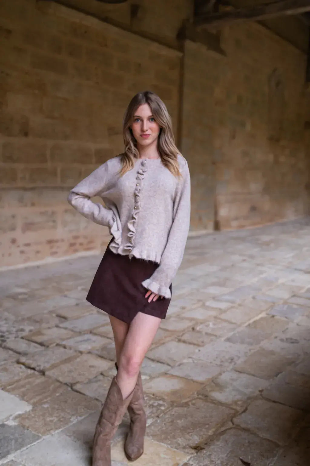 Jupe-short Diaz chocolat