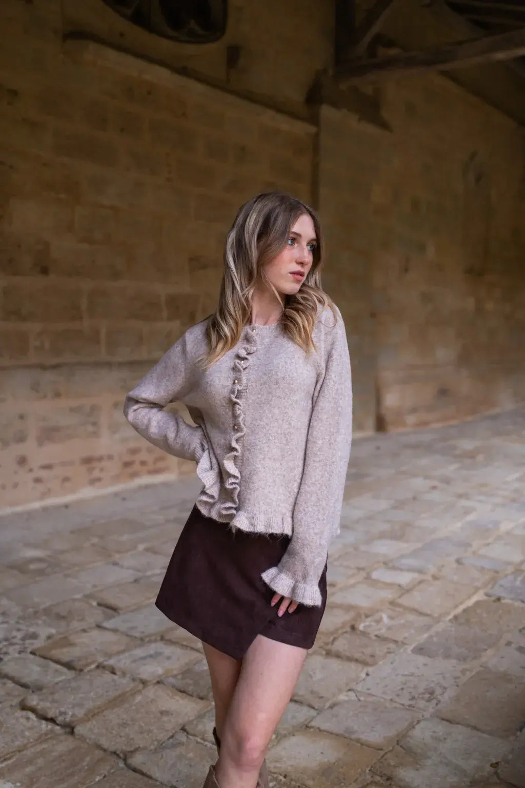 Jupe-short Diaz chocolat