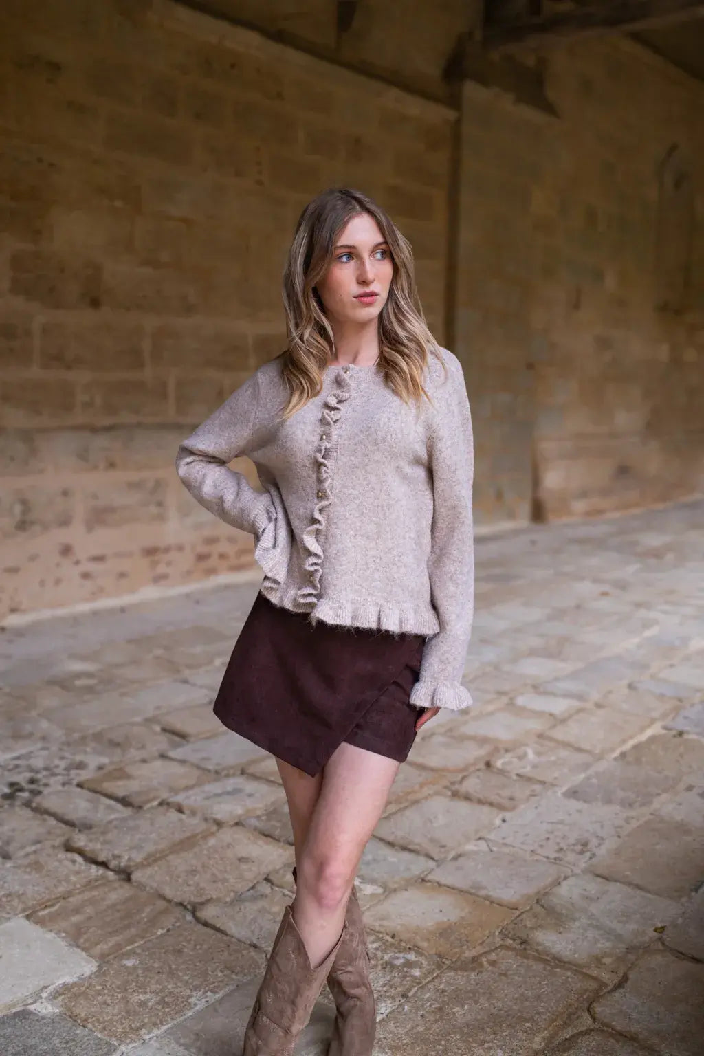 Jupe-short Diaz chocolat