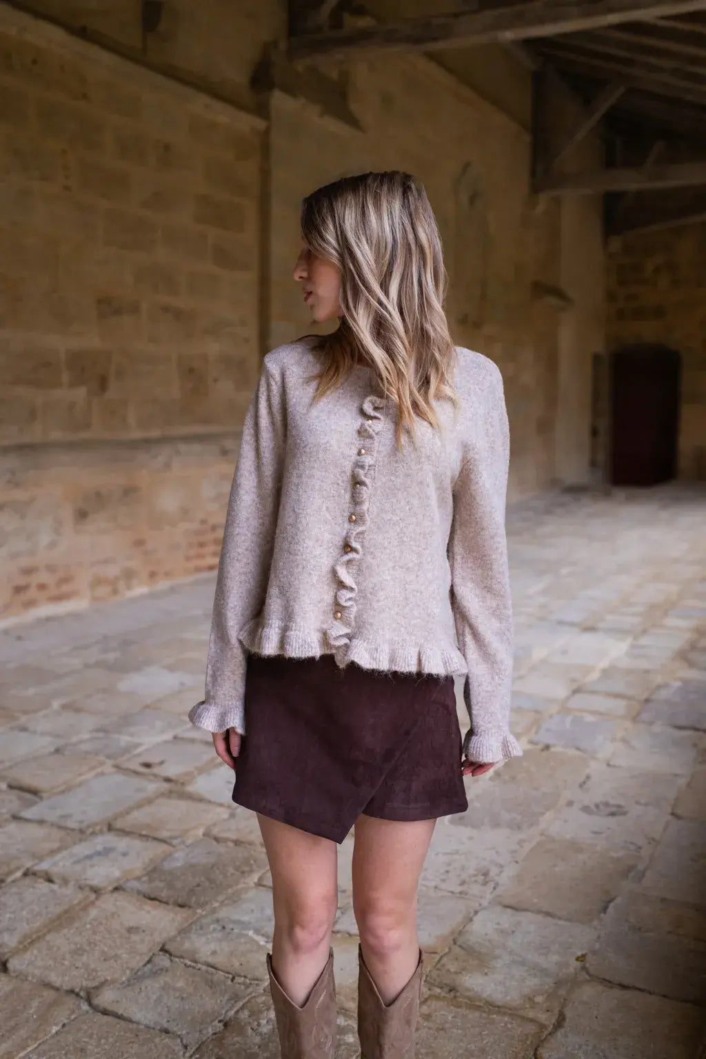 Jupe-short Diaz chocolat