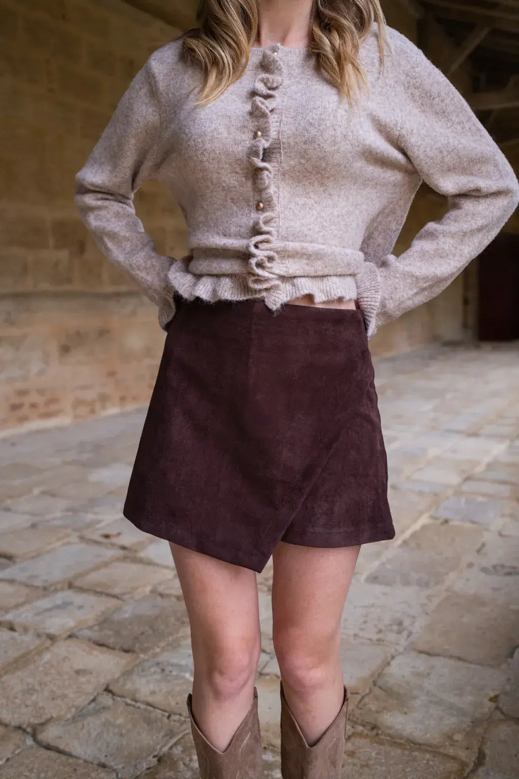 Jupe-short Diaz chocolat