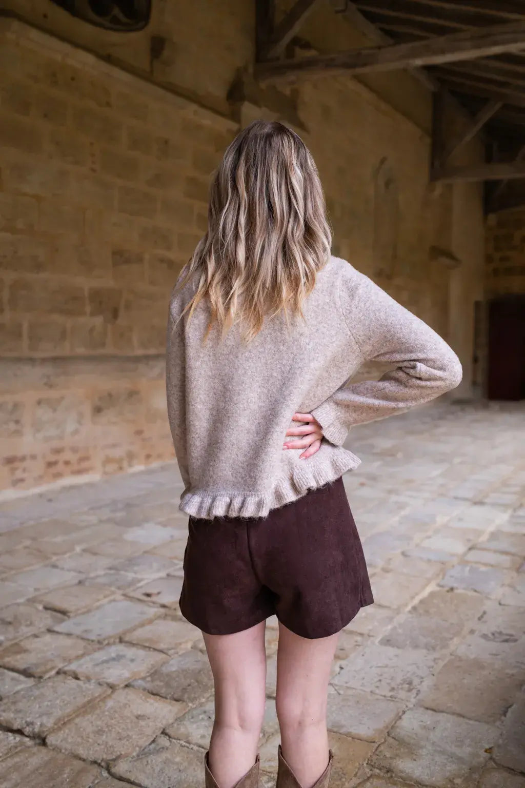 Jupe-short Diaz chocolat