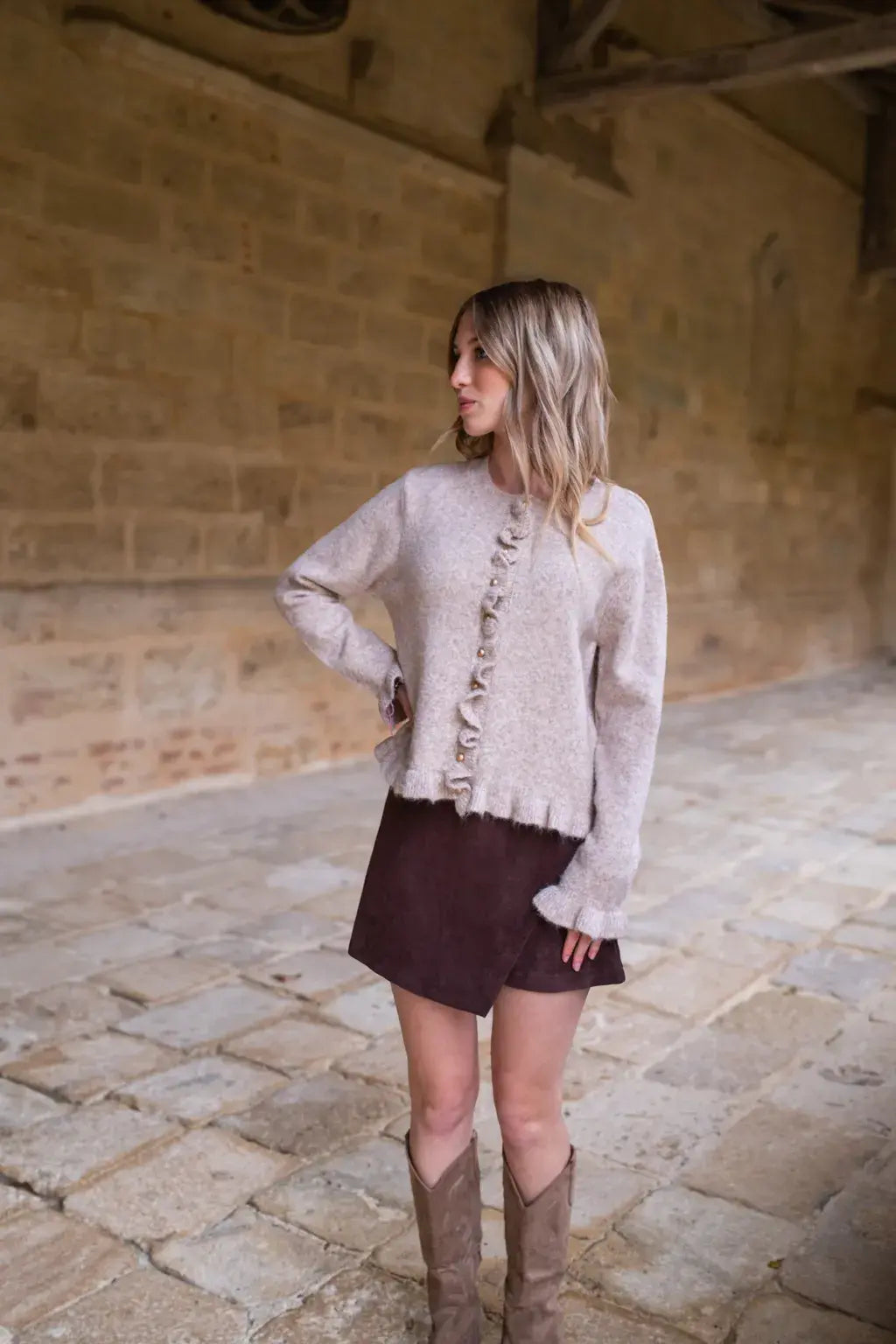 Jupe-short Diaz chocolat