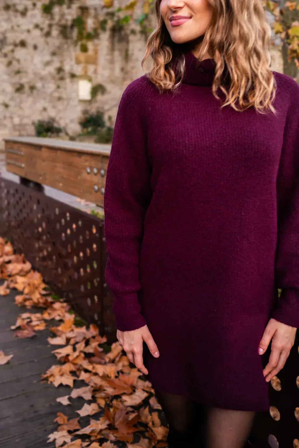 Robe pull Sya burgundy