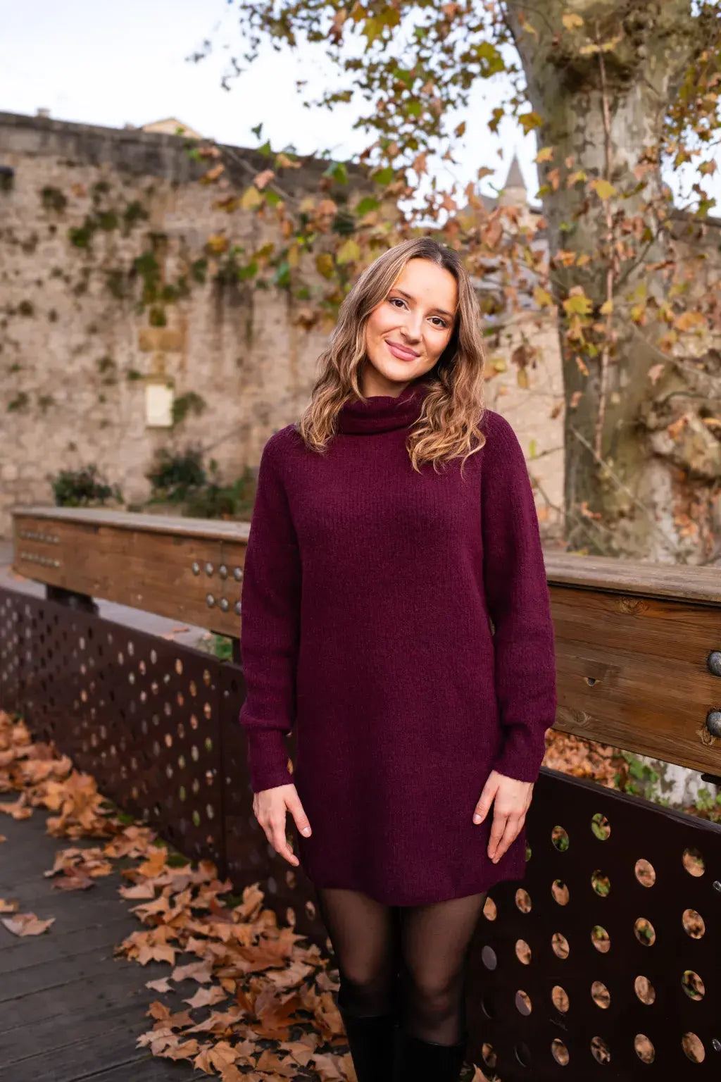 Robe pull Sya burgundy