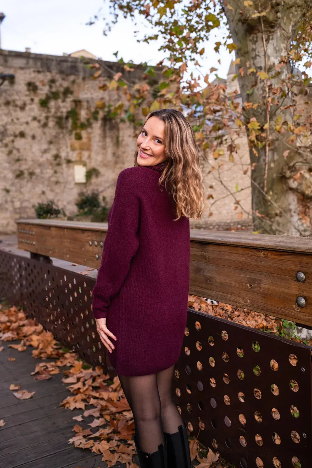 Robe pull Sya burgundy