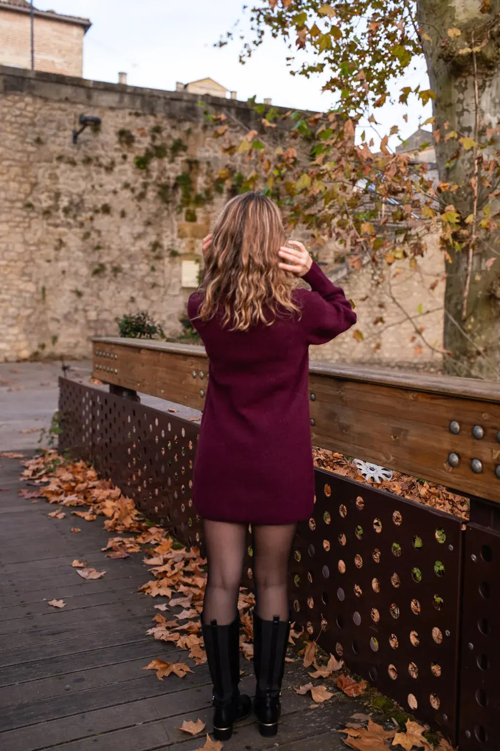 Robe pull Sya burgundy