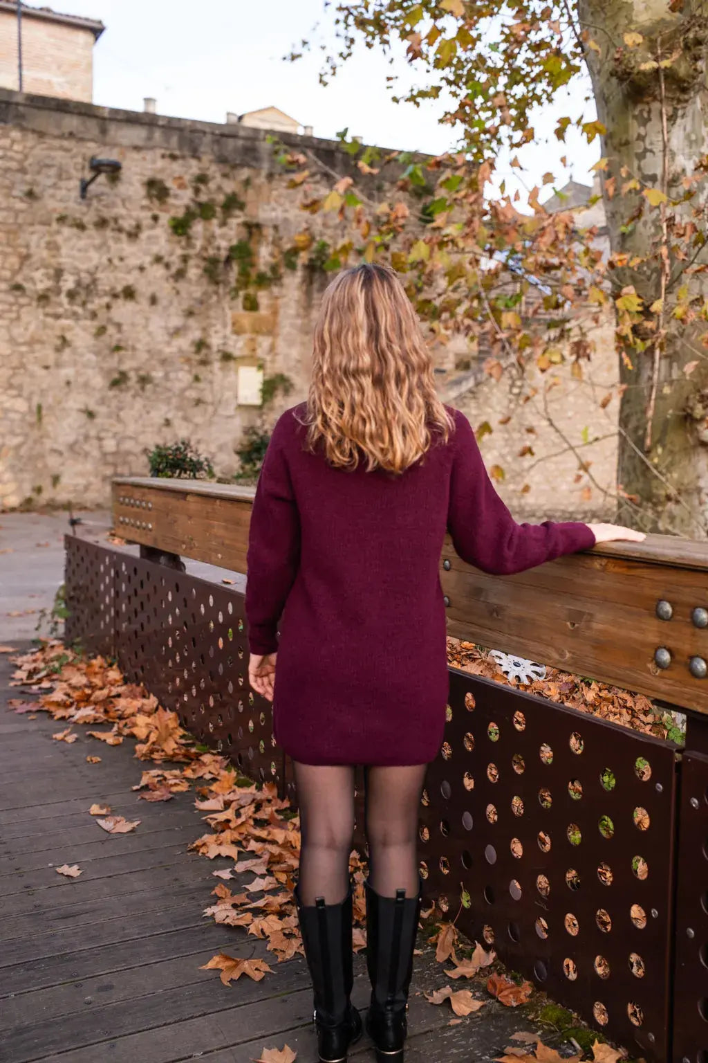 Robe pull Sya burgundy
