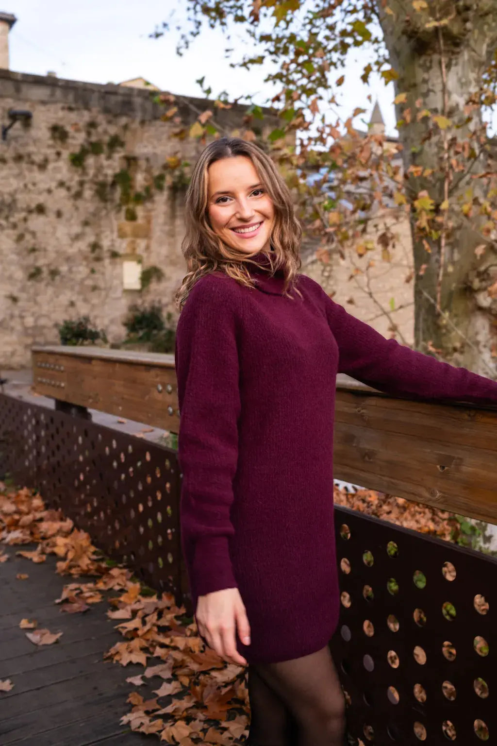 Robe pull Sya burgundy