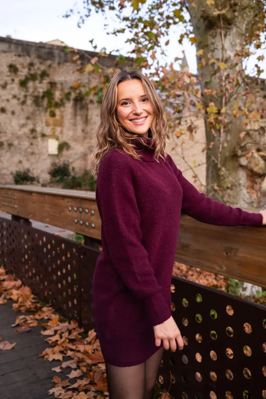 Robe pull Sya burgundy