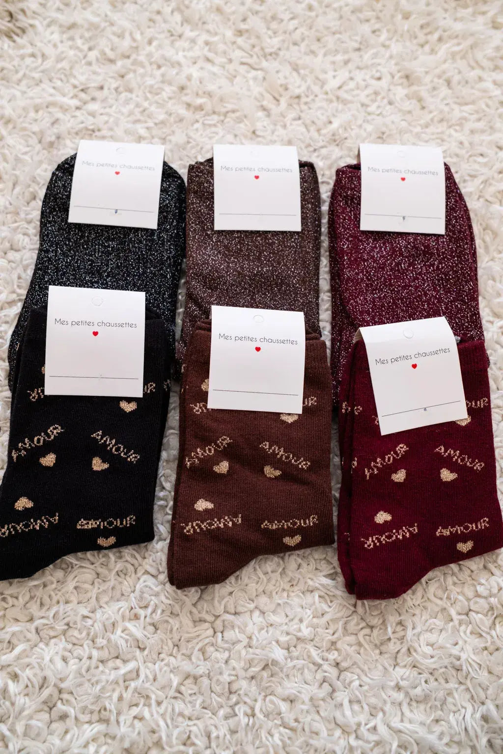 Chaussettes Amour bordeaux