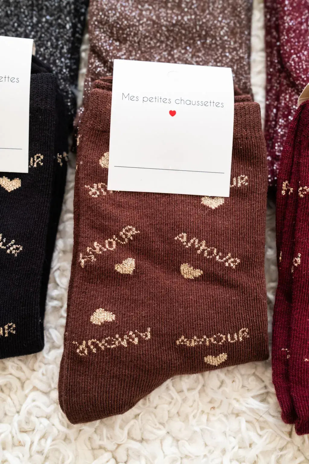 Chaussettes Amour chocolat