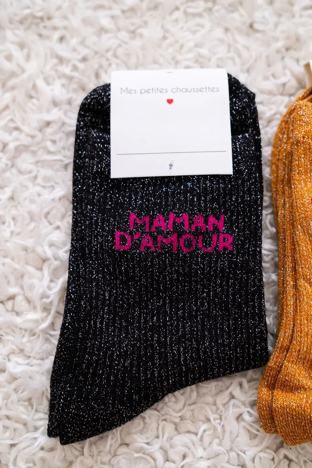 Chaussettes Maman d'amour noires